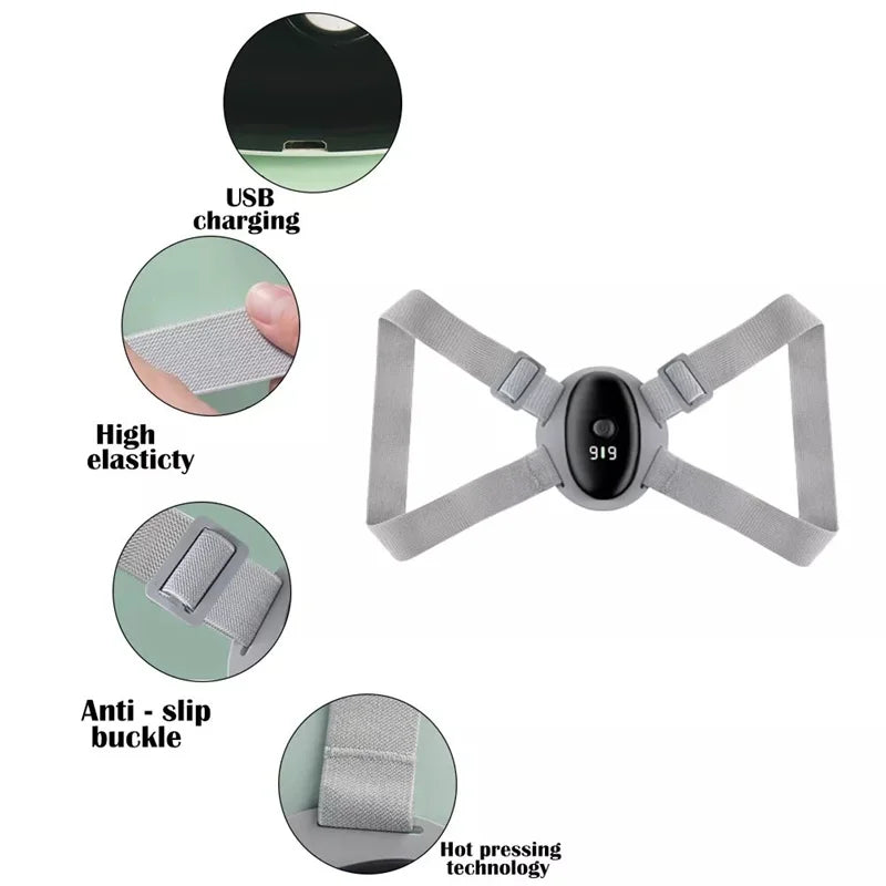 Smart Posture Corrector with LCD Display